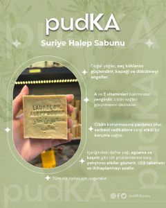 pudKA Defne Garlı Halep Sabunu, Doğal ve El Yapımı